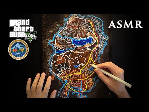 ASMR GTA 5 Blaine County Map Drawing | Grand Theft Auto V