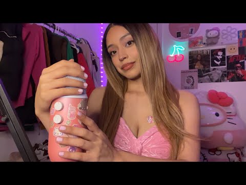 ASMR mouth sounds + hand triggers w/🧴🧴(tingle test) 👀