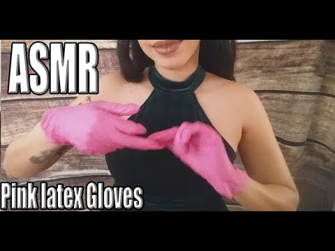 {ASMR} Pink latex glove sounds