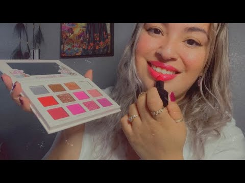 ASMR| Bestie does your makeup for a date- personal attention, whispering & some camera sounds