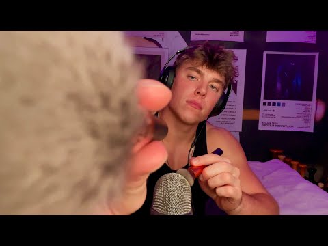 ASMR mic brushing for OCD, overthinking, and anxiety 💢🧠😣