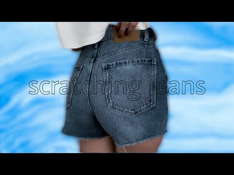 1 Minute ASMR|Scratching jeans🤍