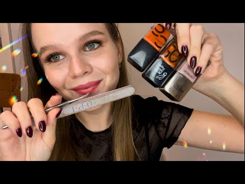 Asmr 🕸 Doing Your Nails 💅🏻 Mouth Sounds, Wet Mouth Spounds , Inaudible
