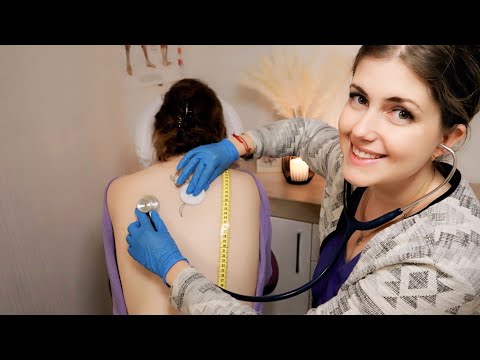 ASMR [Real Person] Medical Triggers | Back tracing & brushing & Exam for SLEEP deutsch german