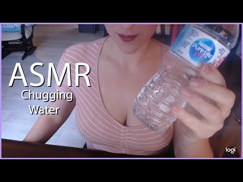 ASMR Chugging a whole water bottle at once - no talking