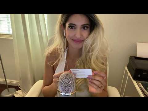 ASMR Whispered Reading Trivia Cards Questions & Answers, Tapping, Paper Sounds, Personal Attention