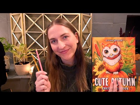 ASMR color with me to fall asleep (cozy, gentle, drawing, rambling)
