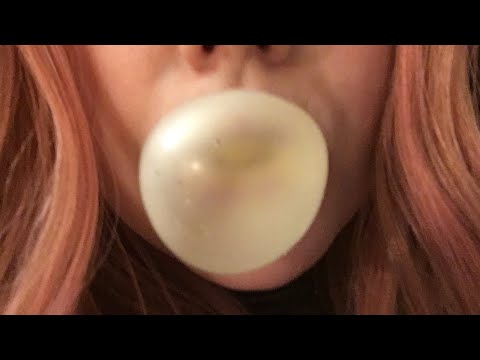 ASMR | Up Close Gum Chewing & Bubble Blowing (Requested)