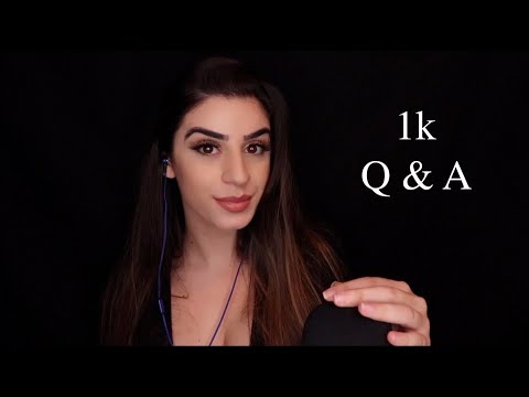 ASMR | Whispered Q & A (Mouth Sounds, Hands movements, Kisses)