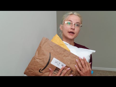 ASMR | Opening Amazon Packages PT 2 w/ Cosplay Try-On, Soft Rambling, Package Crinkling, & Tapping