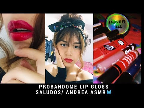 ASMR/ Probándome Lipstick/ Sonidos de LipGloss/ Tapping/ Sounds Gloss/ Andrea ASMR 🦋