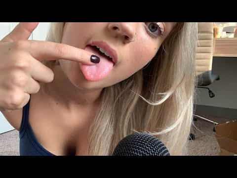 ASMR| WET MOUTH NOISES & INAUDIBLE WHISPERING TRIGGER WORDS- UP CLOSE, EAR TO EAR