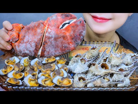 ASMR SEAFOOD BOILED (LOBSTER CLAW , HAIR CLAM , SNAIL) , EATING SOUNDS | LINH-ASMR