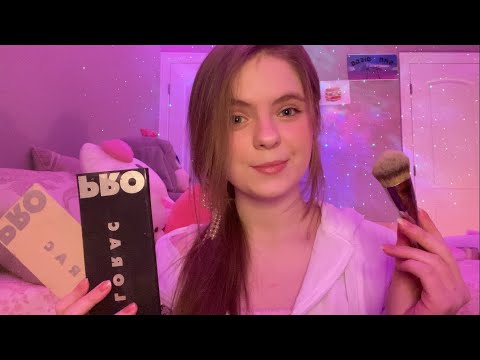 ASMR MY COMPLETELY UNEDITED ASMR VIDEO: APPLYING YOUR CHRISTMAS MAKEUP! 🎄🎁