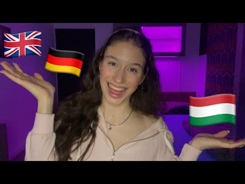 ASMR Switching Between 3 Languages - English & German & Hungarian