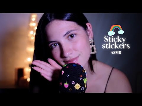 ASMR ☁︎ STICKY STICKERS SUR LE MICRO POUR TE DÉCLENCHER (sticky, crinkles) 💛