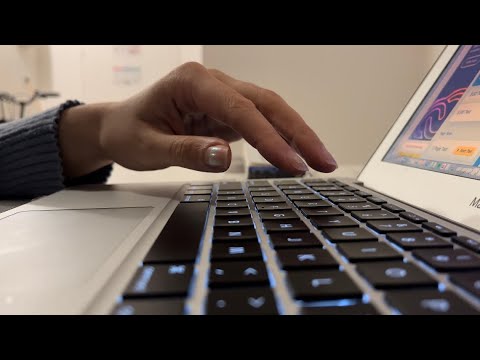 ASMR taking a typing test - fast and aggressive keyboard sounds - no talking