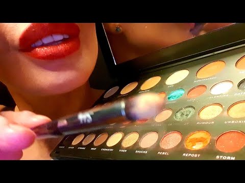 ASMR doing your makeup with tingly brush sounds & whispering