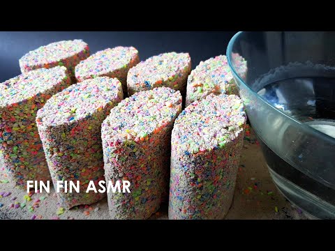🍭🍭ASMR Candy Crush in Water | Sand+Colorful Stone ❤️💛💚💜💙 #303
