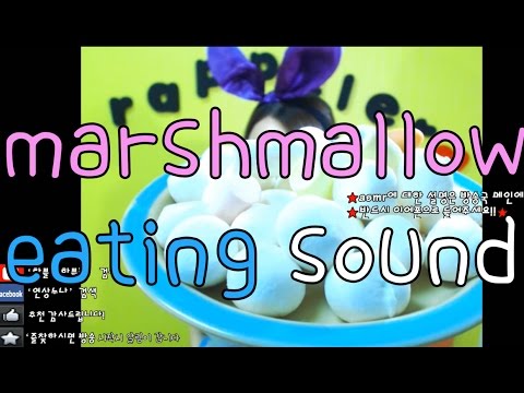 korean한국어asmr 마시멜로(marshmallow)eating sound+soft speaking &whispering
