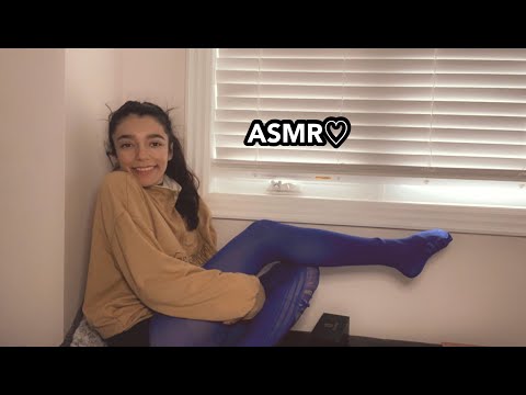 ASMR | BLUE STOCKINGS RIPPING AND SCRATCHING WITH LONG NAILS *tingles for your ears* RELAXATION🤎