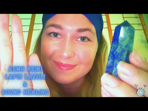 ASMR by P.A.R. ~ ASMR Reiki | Lapis Lazuli Crystal Healing for Relaxation | Singing Bowl | Tapping