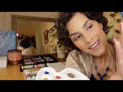 ASMR Painting Your Portrait 🎨 | Face Touching | Personal Attention | Soft Spoken to Whisper