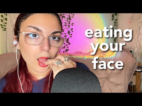 ASMR | eating your face (chaotic personal attention & mouth sounds)