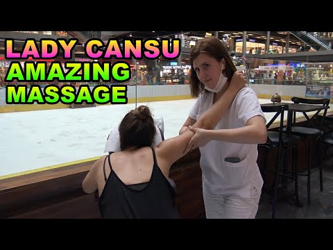 Lady Cansu Chair Massage & asmr female back, arm, palm, elbow, neck, sleep massage & bayan masajı