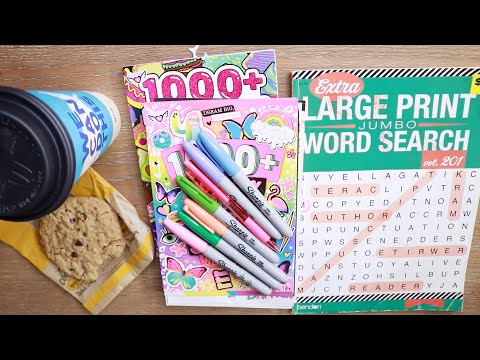21 Coffee Flavors Wordsearch ASMR BIG Oatmeal Chocolate Cookie Eating Sounds