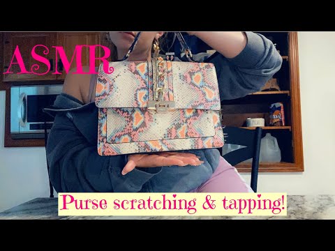 ASMR | Tapping & scratching on purse ✨