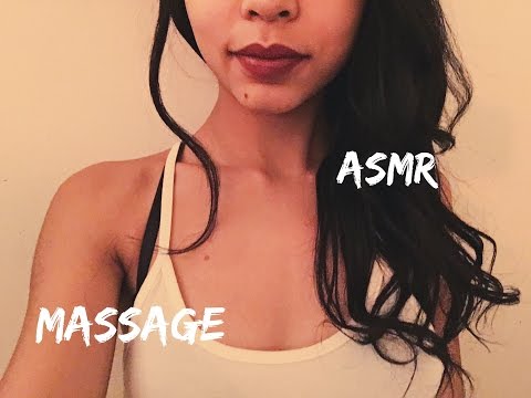 ASMR - massage, applying lotion, chewing gum, tapping