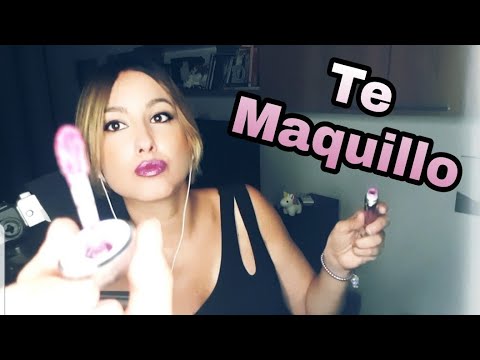 ASMR TE MAQUILLO- Tapping y susurros// Roleplay
