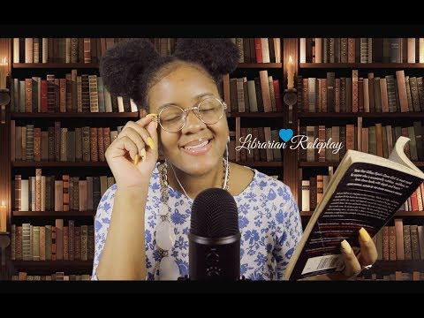 ASMR Library Roleplay (Typing, Book Tapping) ~