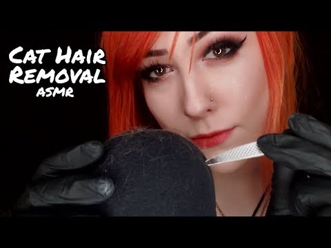 ASMR Removing Cat Hair From The Mic