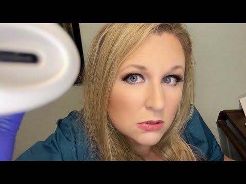 ASMR Cranial Nerve Exam for Contusion | Gloves | Face Touching