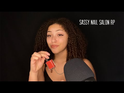 ASMR SASSY Nail Salon Roleplay (NY accent & gum chewing)