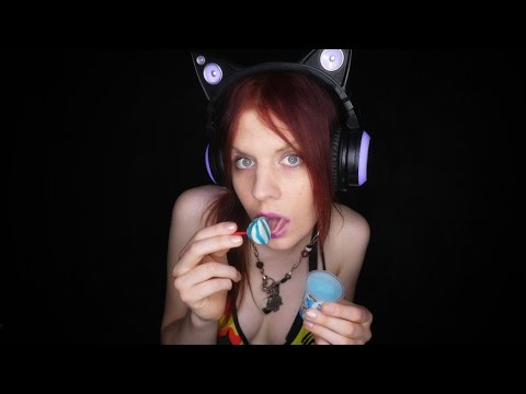 ASMR | Licking Big Dipper Lollipop With Candy Powder (No Talking) | Eating Sounds