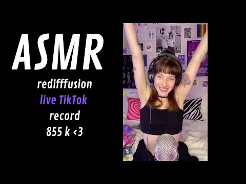 ASMR | 🖤 Rediffusion Live TikTok des 855K likes record (chuchotement, no talking, etc)