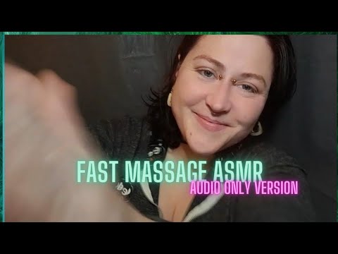 ASMR Fast and Aggressive Massage 🖤💤 Face, Neck, Arms and Shoulder Massage -Audio Only