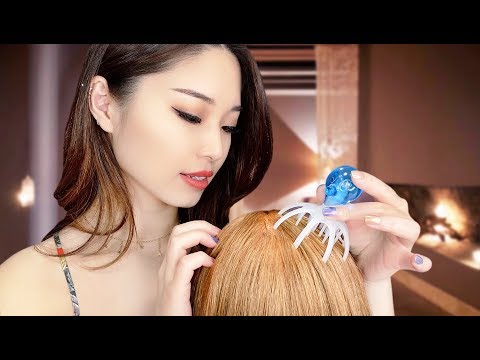 [ASMR] Stress Relieving Scalp Massage and Mapping