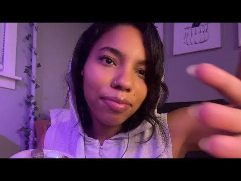 ASMR | Gentle face touching, crystal tapping, & cleansing spray for your relaxation