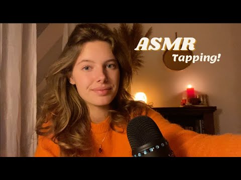 ASMR tapping on different items (glass tapping, cardboard tapping, candle tapping, scratching)
