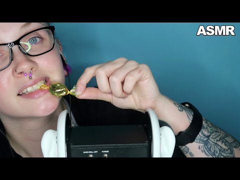 ASMR Hard Candy Mouth Sounds [Binaural & Life Update Ramble] Part Time Work & New Glasses 🍬🤓
