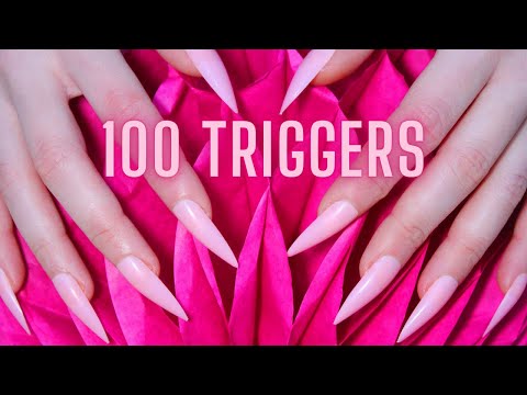 Asmr 100 Triggers - Scratching Mic , Brain Scratching , Mic Brushing & More No Talking - Long Nails