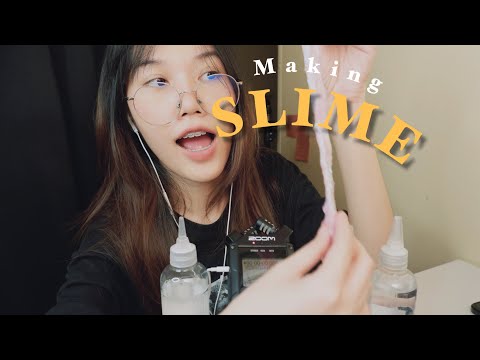 ASMR Thai Soft Spoken / Making Slime / หาทำนะ