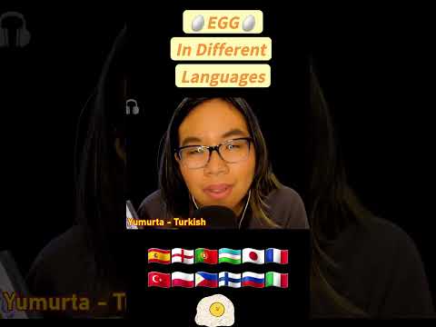 ASMR EGG IN DIFFERENT LANGUAGES (Soft Spoken, Tapping) 🥚 #asmrshorts #asmrlanguages  #asmrtapping