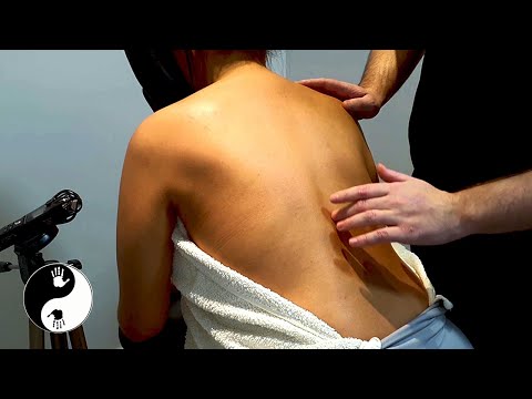 [ASMR] Relaxing Seated Light Touch Back Tracing Massage [No Talking][Full]