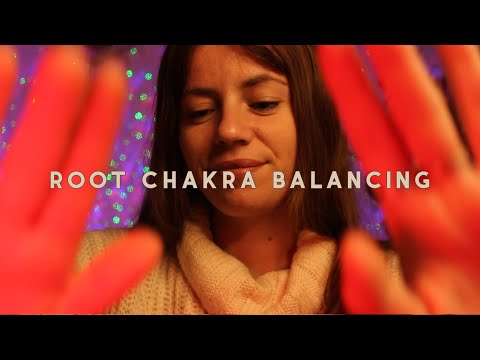 ASMR REIKI root chakra balancing | hand movements, chakras energy healing, positive affirmations