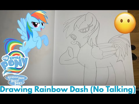 ASMR Drawing Rainbow Dash (Drawing Only) [No Talking]